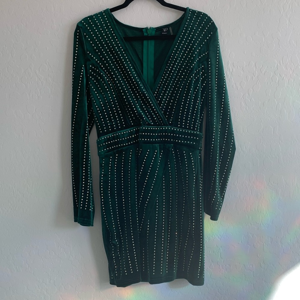 Mini Emerald Bedazzled Dress from Windsor